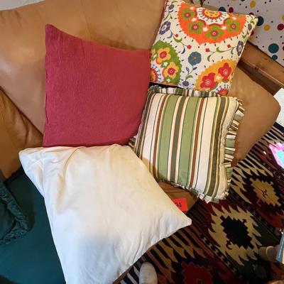 Large lot of assorted throw pillows