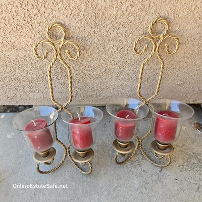 WALL MOUNTED CANDLE HOLDERS
