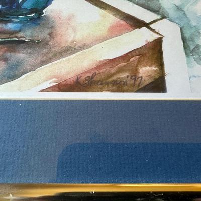 3 - FLORAL SIGNED WATERCOLOR PAINTINGS