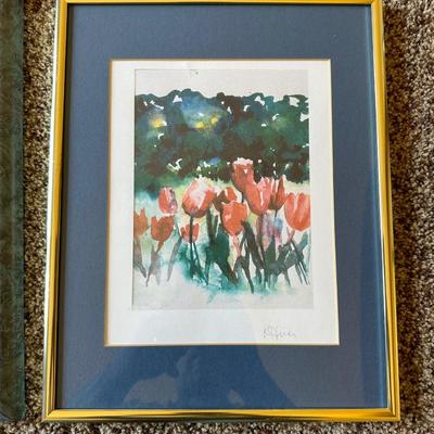 3 - FLORAL SIGNED WATERCOLOR PAINTINGS