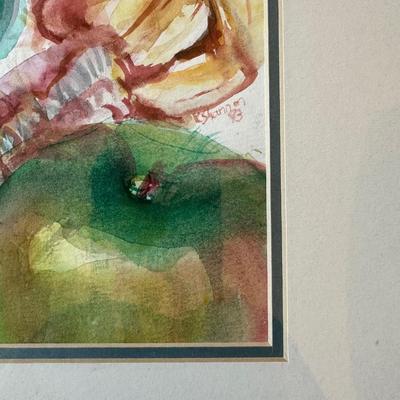 3 - FLORAL SIGNED WATERCOLOR PAINTINGS