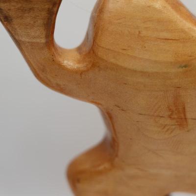 Two Wood Carved Frogs Decor by Cairo