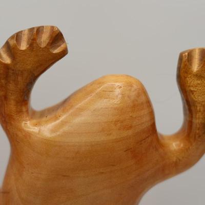 Two Wood Carved Frogs Decor by Cairo