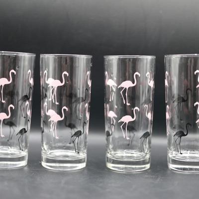 Set of Eight Flamingo Glasses (8)