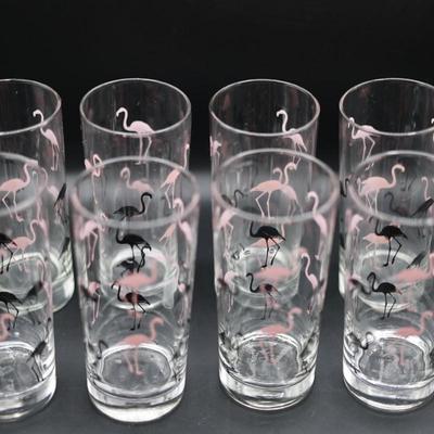 Set of Eight Flamingo Glasses (8)