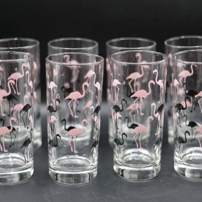 Set of Eight Flamingo Glasses (8)