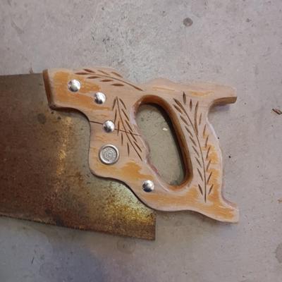 DOWELING JIG AND A DISSTON HAND SAW