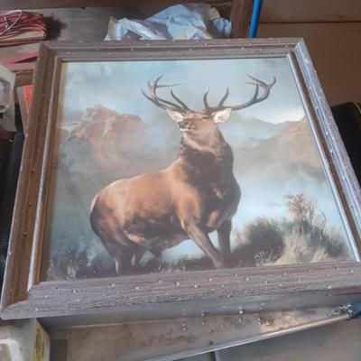 FRAMED PICTURE OF AN ELK