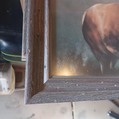 FRAMED PICTURE OF AN ELK