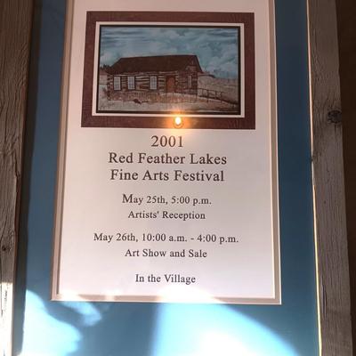 FINE ARTS FESTIVAL POSTERS SIGNED BY ARTISTS AND FRAMED IN BARNWOOD