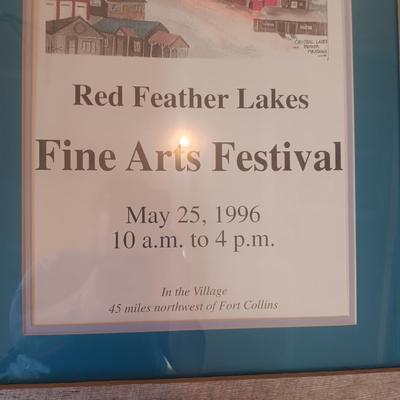 FINE ARTS FESTIVAL POSTERS SIGNED BY ARTISTS AND FRAMED IN BARNWOOD