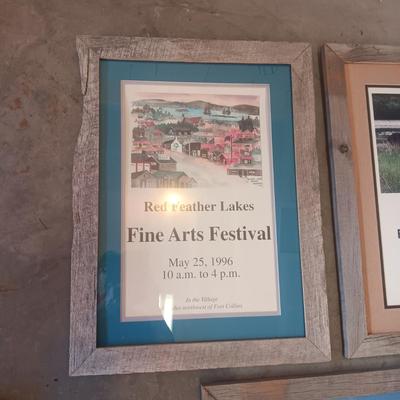 FINE ARTS FESTIVAL POSTERS SIGNED BY ARTISTS AND FRAMED IN BARNWOOD