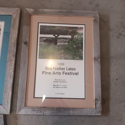 FINE ARTS FESTIVAL POSTERS SIGNED BY ARTISTS AND FRAMED IN BARNWOOD