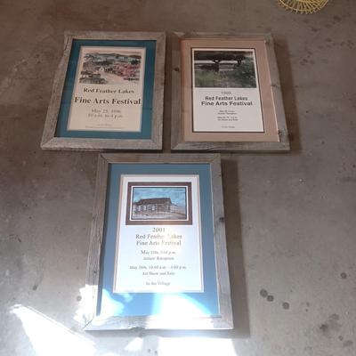 FINE ARTS FESTIVAL POSTERS SIGNED BY ARTISTS AND FRAMED IN BARNWOOD