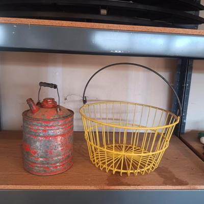 EGG BASKET AND A METAL OIL/GAS CAN