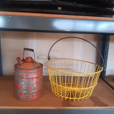 EGG BASKET AND A METAL OIL/GAS CAN