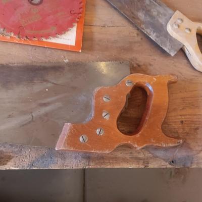 SAW BLADES, HAND SAWS, HARD HAT AND MORE