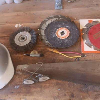 SAW BLADES, HAND SAWS, HARD HAT AND MORE