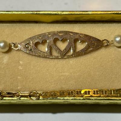 Vintage Never Worn 10K Ankle Bracelet 9.5" Long Weighing 1.1 Pennyweights as Pictured