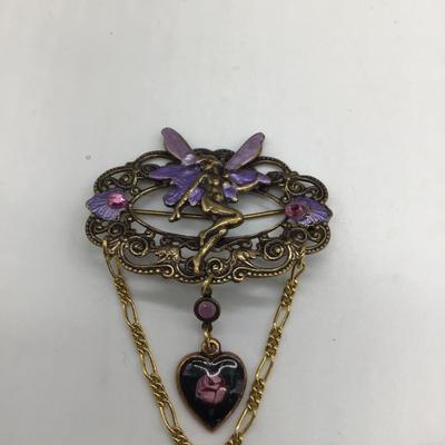 Vintage fairy brooch