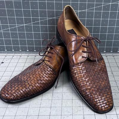 Mercanti Fiorentini Italian Basket Weave Dress Shoes