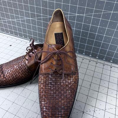 Mercanti Fiorentini Italian Basket Weave Dress Shoes