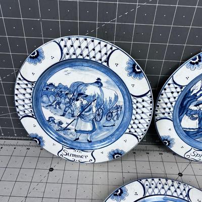 (3) Blue DELPH Season Plates 