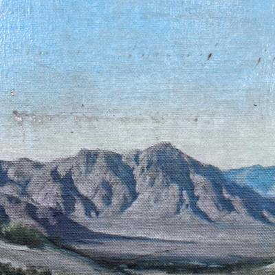 DESERT Landscape oil on Canvas by Norman YECKELY 