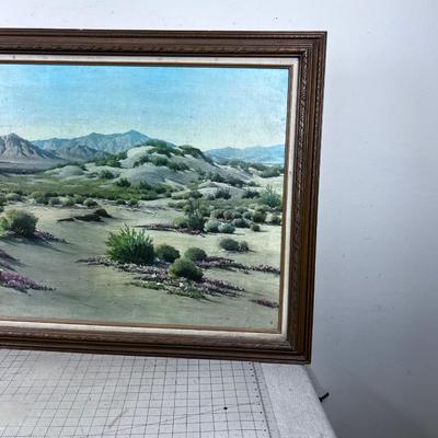 DESERT Landscape oil on Canvas by Norman YECKELY 