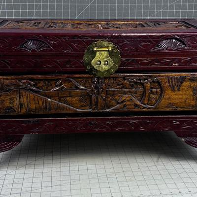 Asian Carved Camphor Chest WOW! 