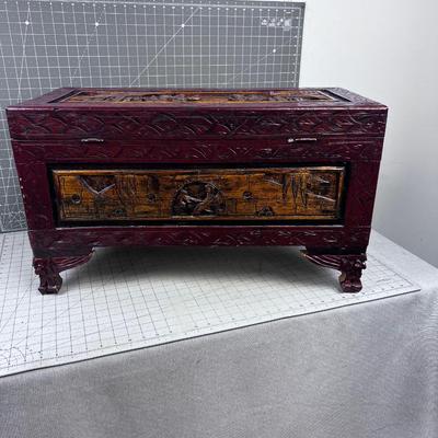 Asian Carved Camphor Chest WOW! 
