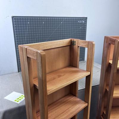 Pair of Shallow Folding Shelves, (2) 