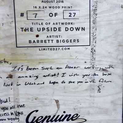 The Upside Down - Limited Wood Print Picture