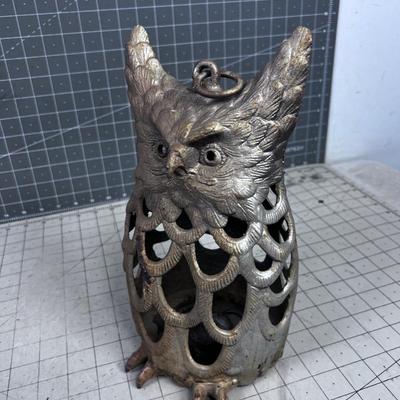 Cast Iron GREAT HORNED OWL Lantern