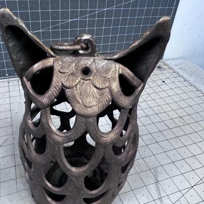 Cast Iron GREAT HORNED OWL Lantern