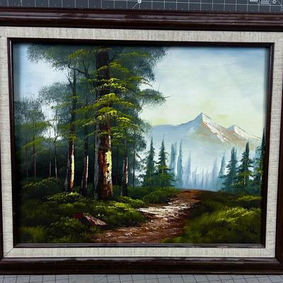 Lovely Landscape Oil on Canvas Painting Forest