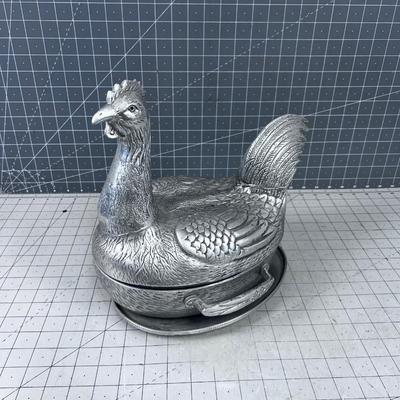 RARE ! Vintage Arthur Court 1977 Rooster Casserole 