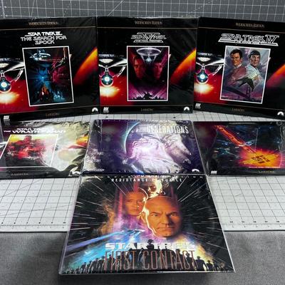 7 STAR TREK Laser Discs 