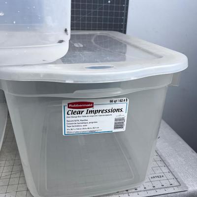 Rubbermaid CLEAR Tubs (3) 