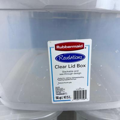 Rubbermaid CLEAR Tubs (3) 