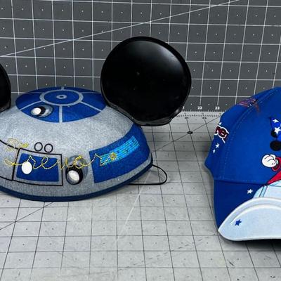 2 DISNEY HATS Mickey Ears and R2D2 