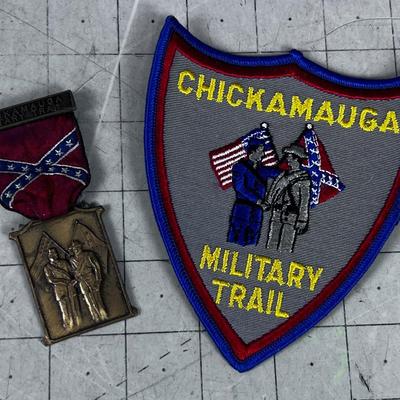 Chickamauga Military Trail Patch and Metal BSA 