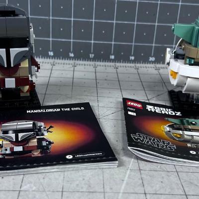 LEGO Brick H'EADZ Mandalorian Figures and Instruction Books 