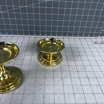 3 Brass Candle Sticks