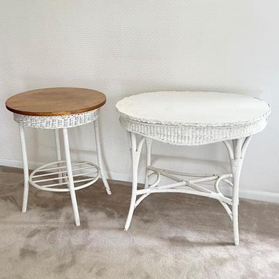Pair (2) Wicker Tables ~ *Read Details