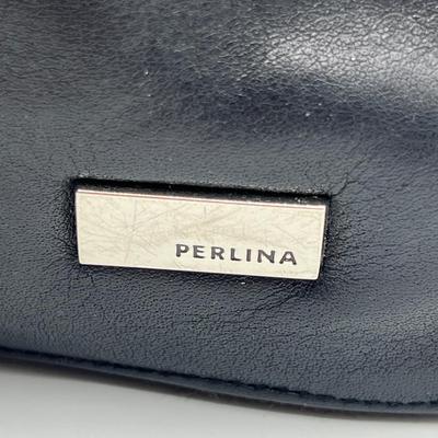 PERLINA ~ Black Leather Shoulder Bag