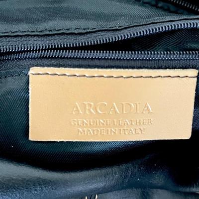 ARCADIA ~ Italy ~ Black Leather Bag