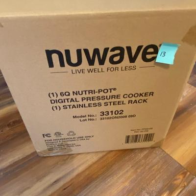 NEW NuWave 6 Quart Digital Pressure Cooker with Stainless Steel Rack