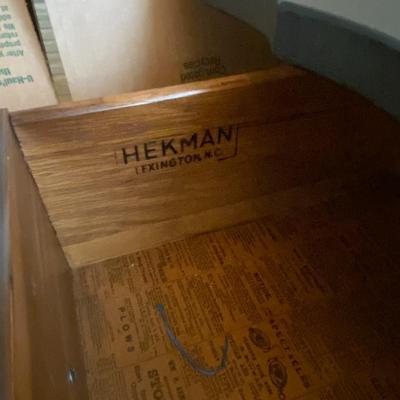 Vintage Walnut Herman Two-Drawer Dresser With Stone Top