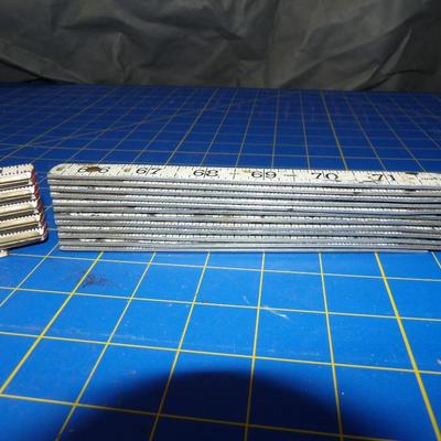 2 Vintage Folding Rulers 72"